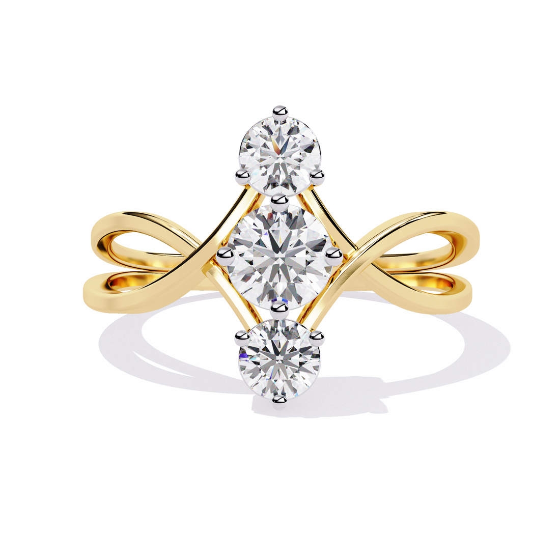 Trio Flame Diamond Ring