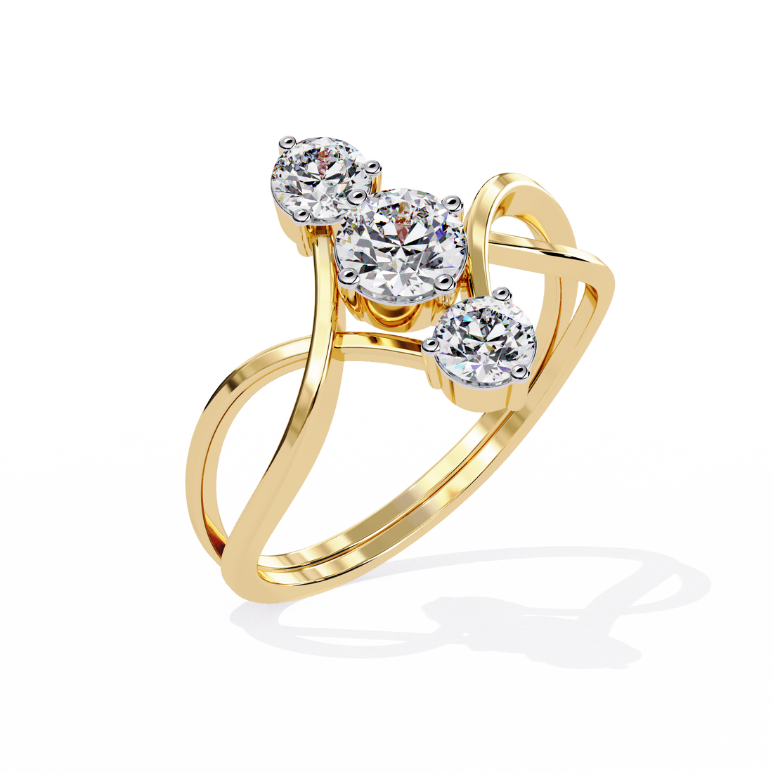 Trio Flame Diamond Ring  3