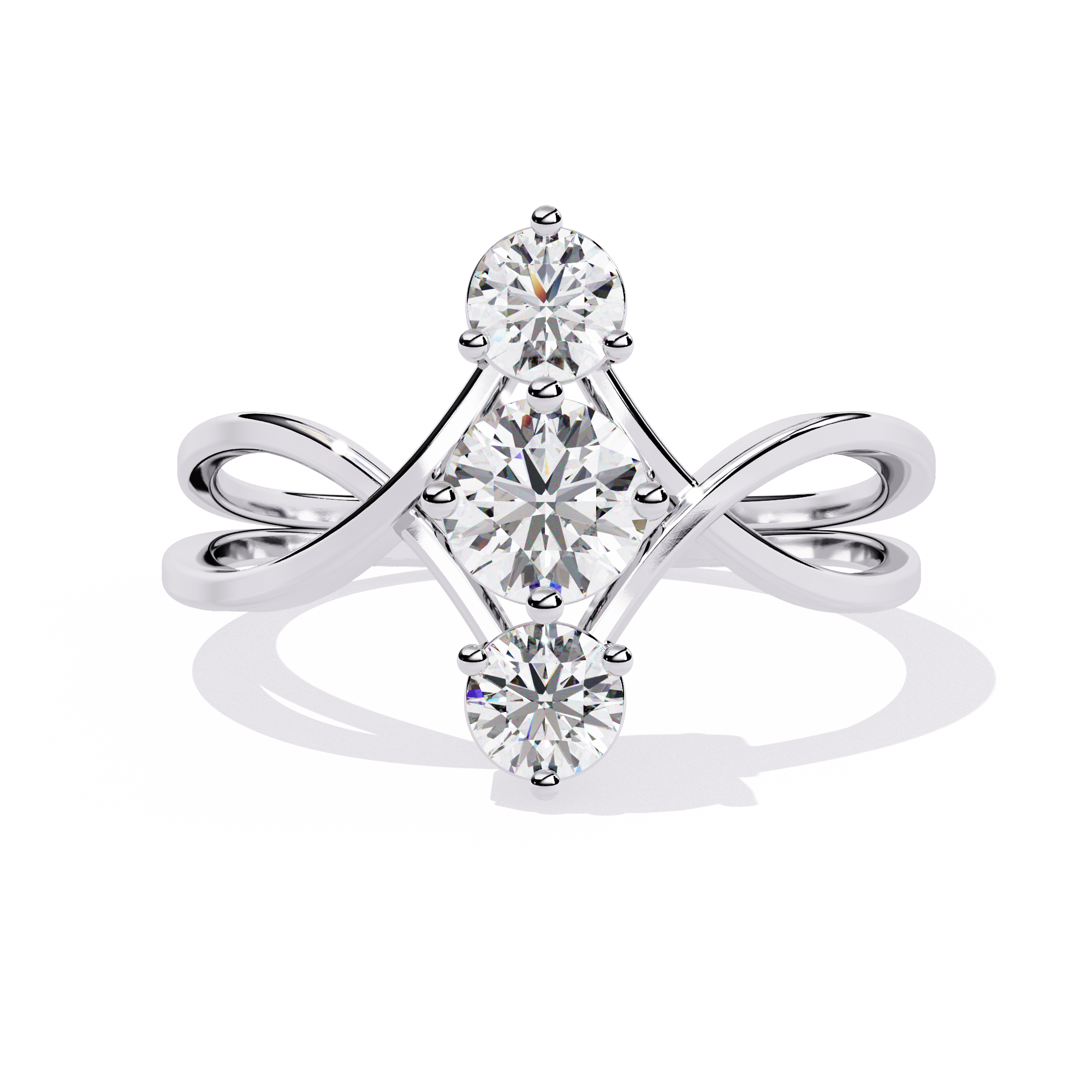 Trio Flame Diamond Ring  9