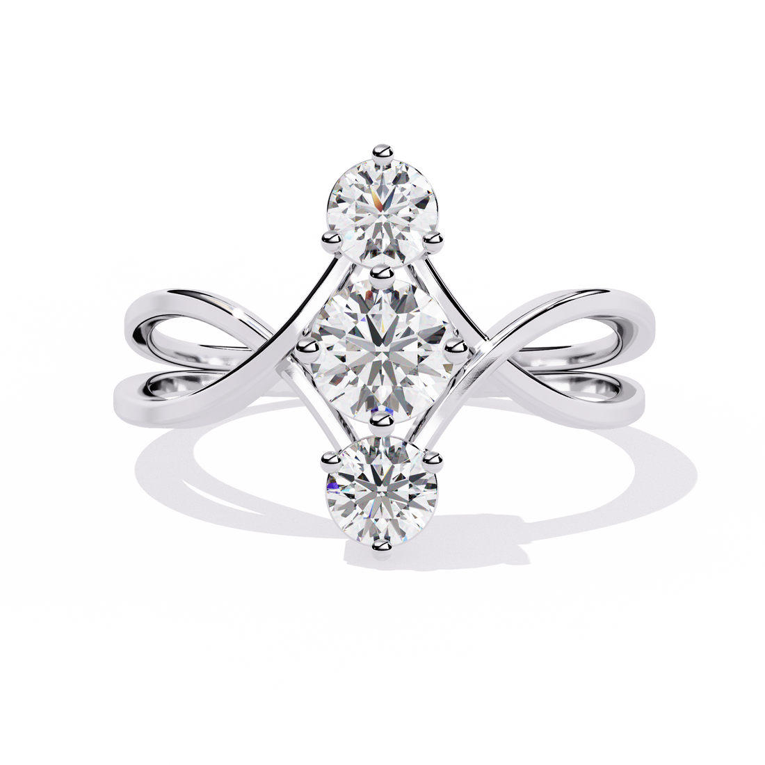Trio Flame Diamond Ring  9