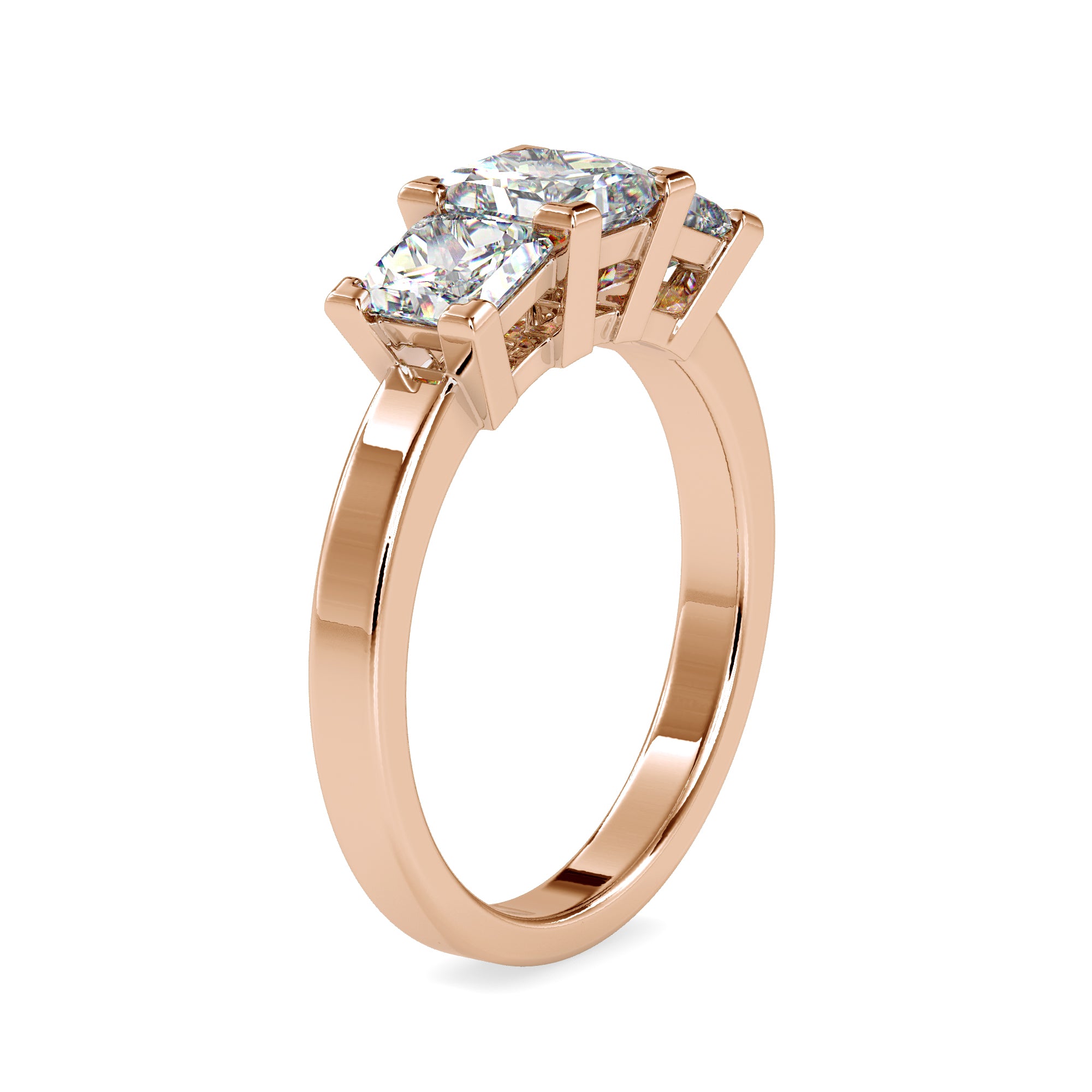 Trio Princess Cut Diamond Ring 3