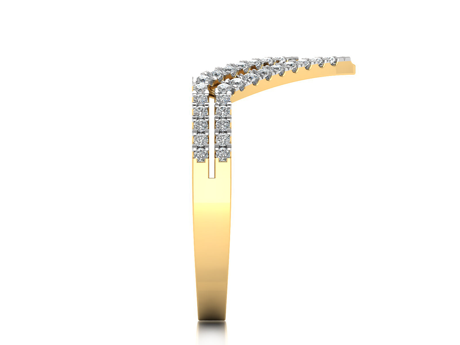 Trio V Shaped Diamond Ring 3