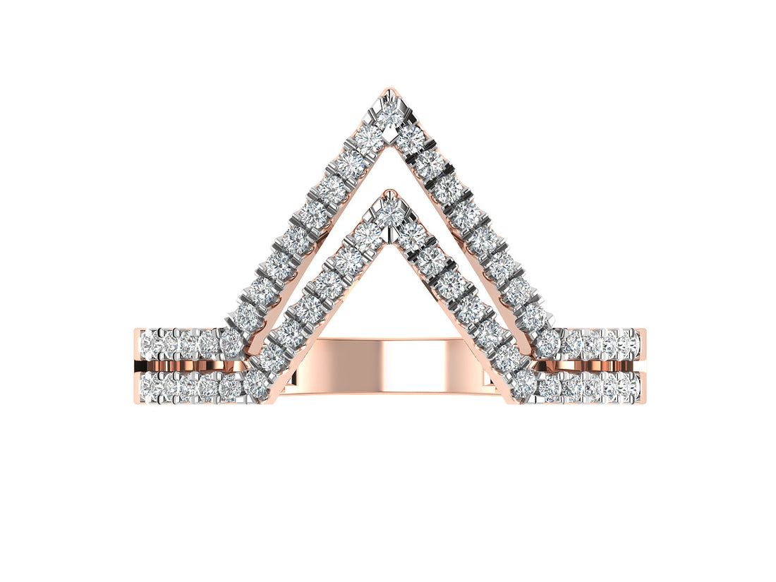 Trio V Shaped Diamond Ring 4