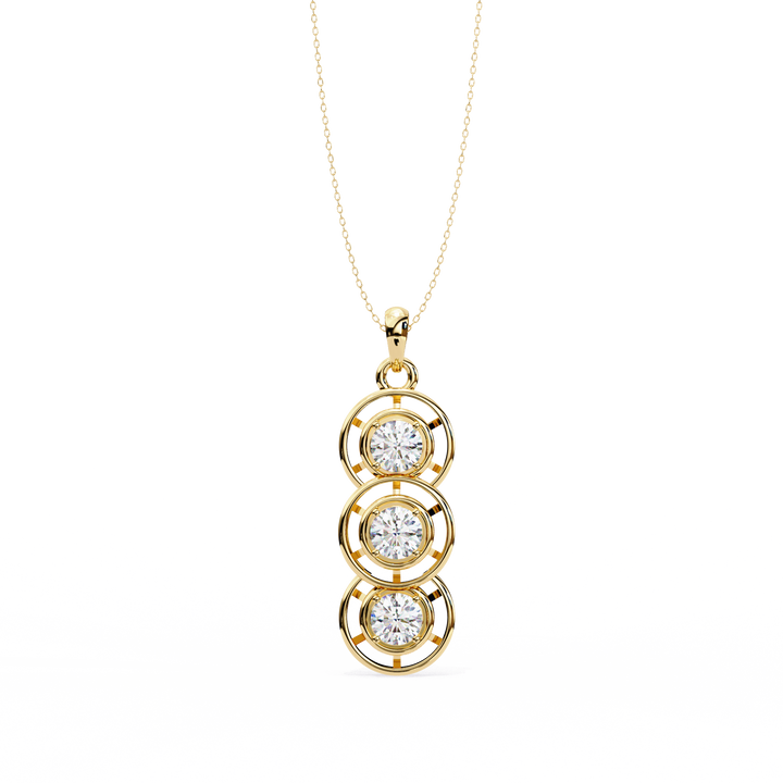 Triple Round Diamond pendant