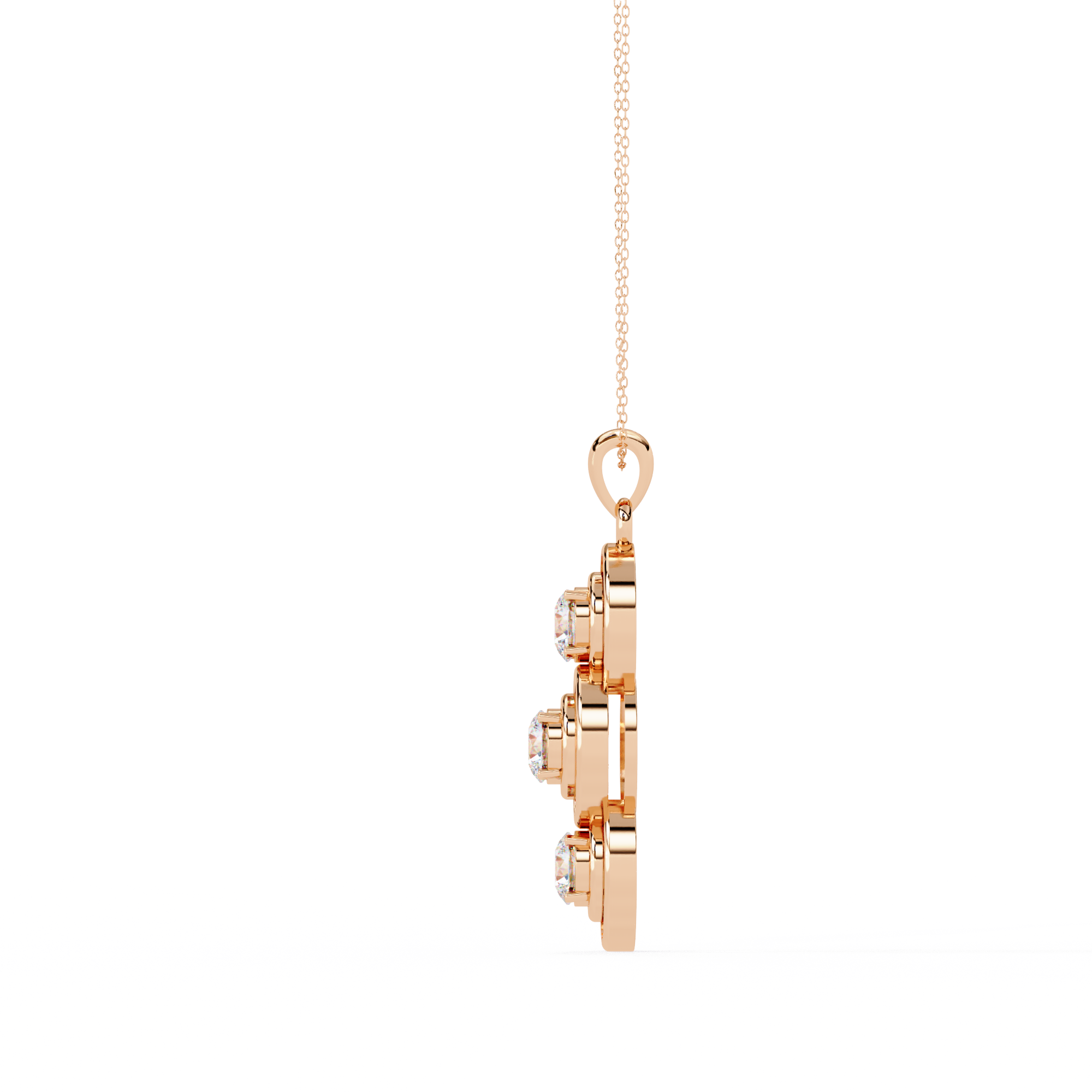 Triple Round Diamond pendant