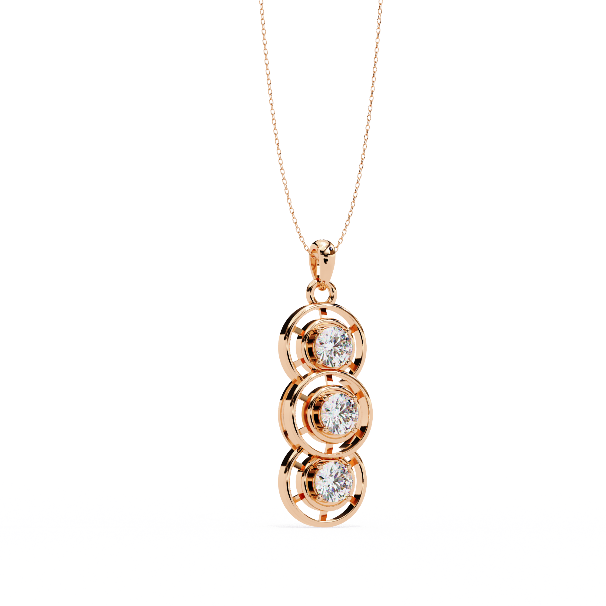 Triple Round Diamond pendant