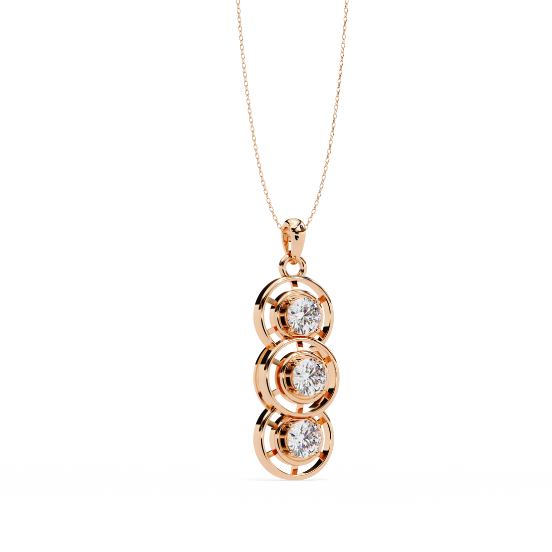 Triple Round Diamond pendant