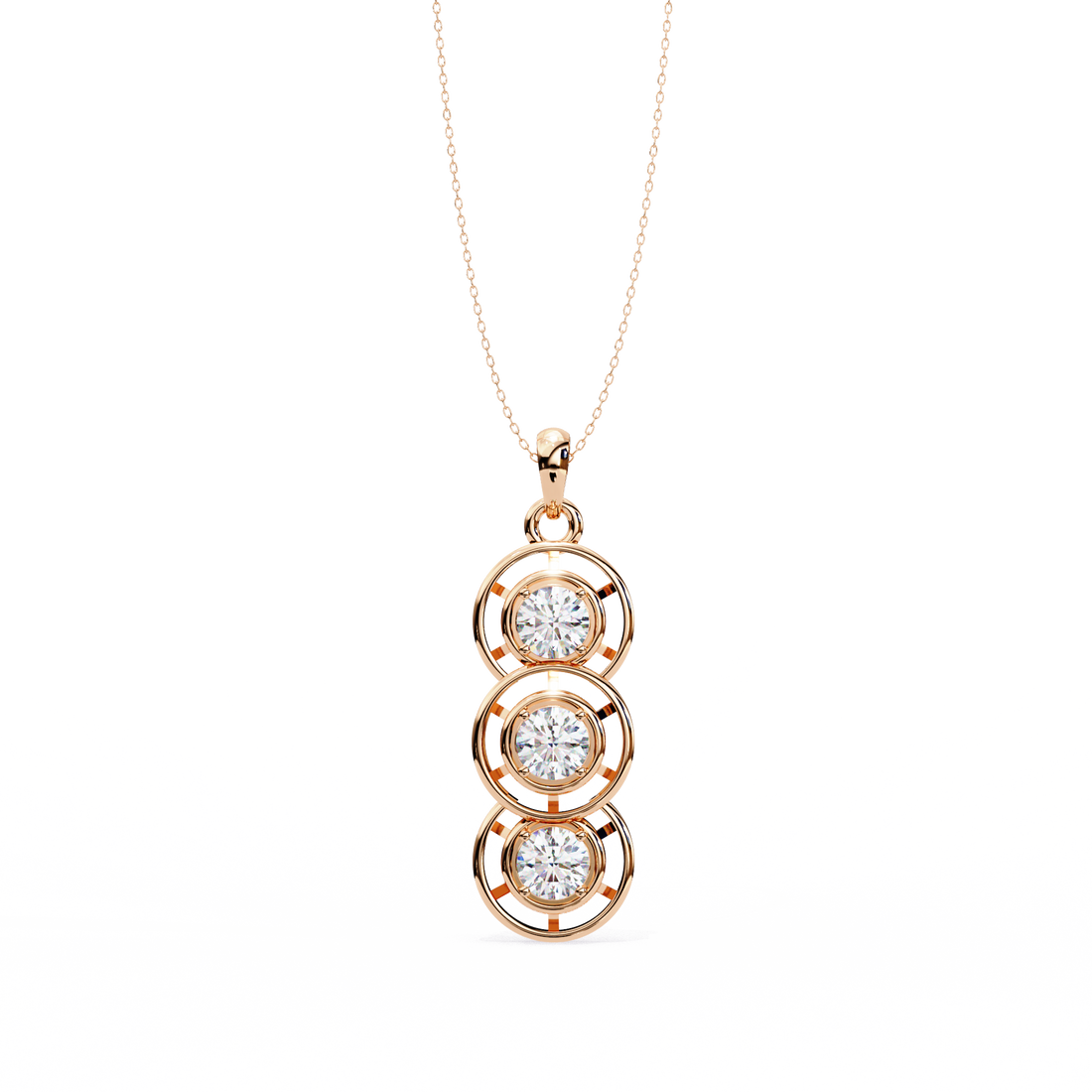 Triple Round Diamond pendant