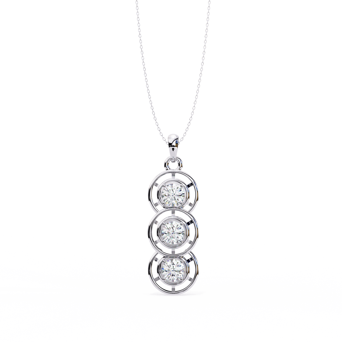 Triple Round Diamond pendant