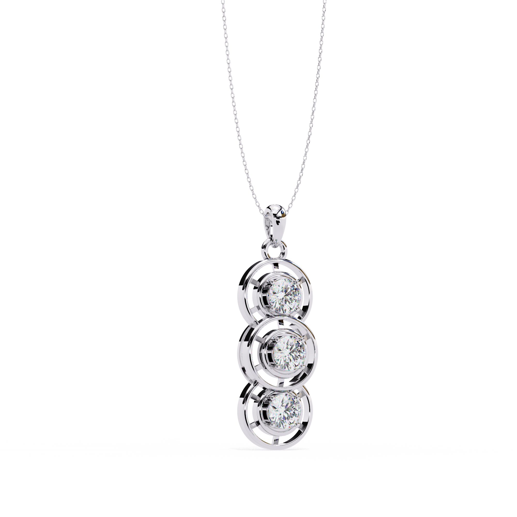Triple Round Diamond pendant