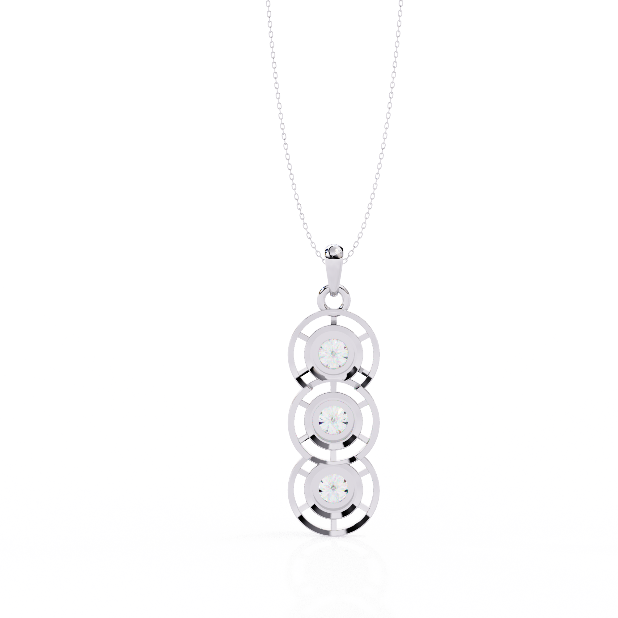 Triple Round Diamond pendant
