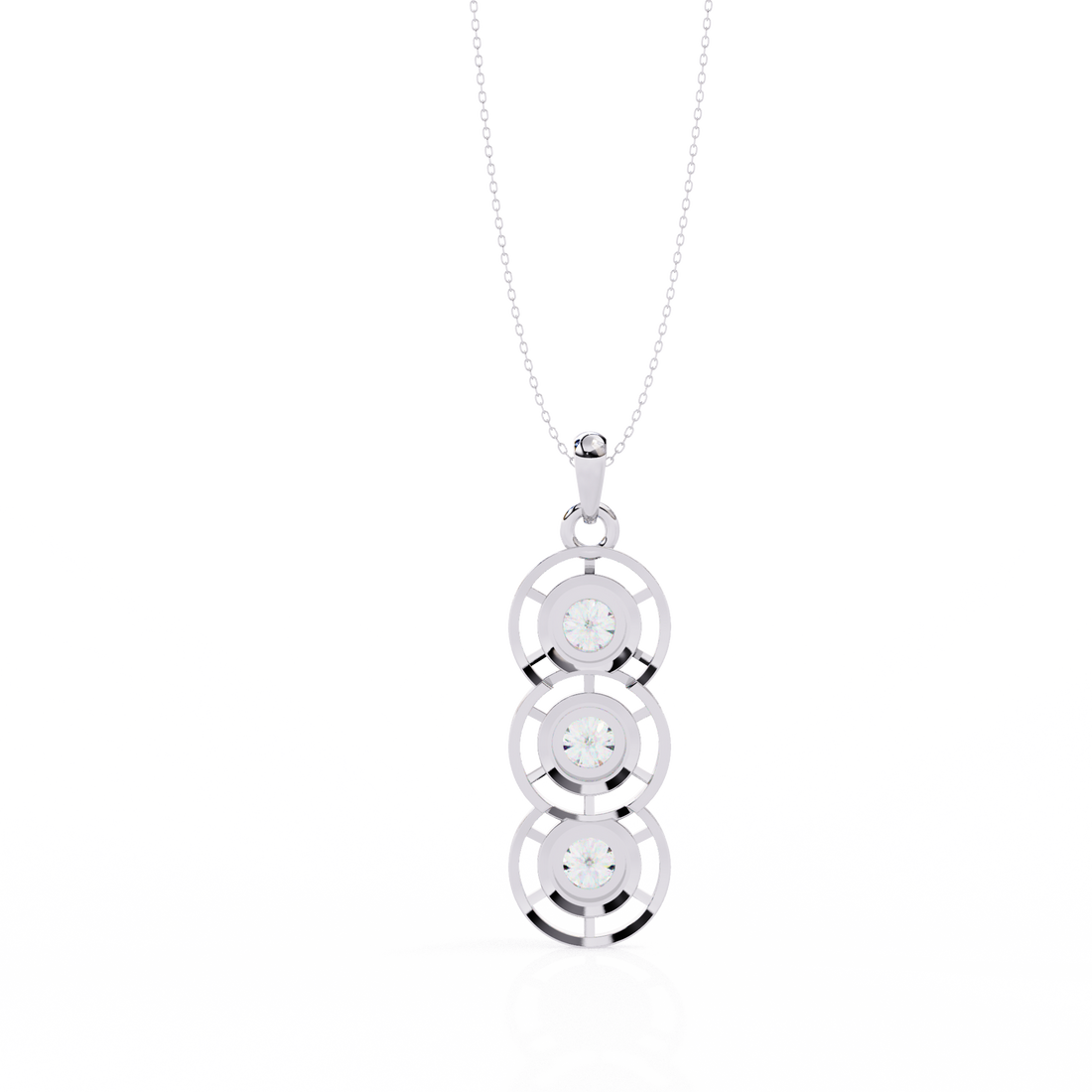 Triple Round Diamond pendant