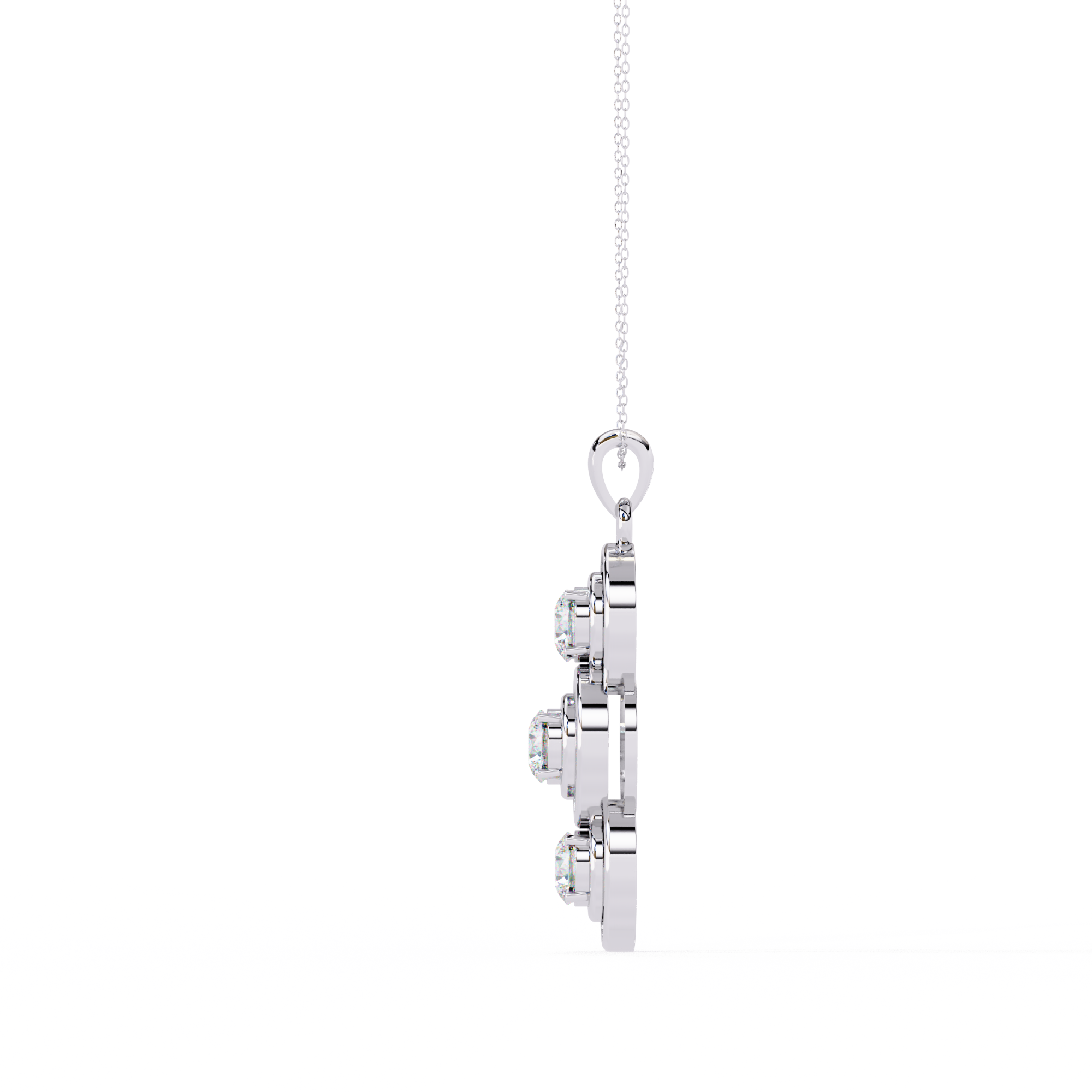 Triple Round Diamond pendant
