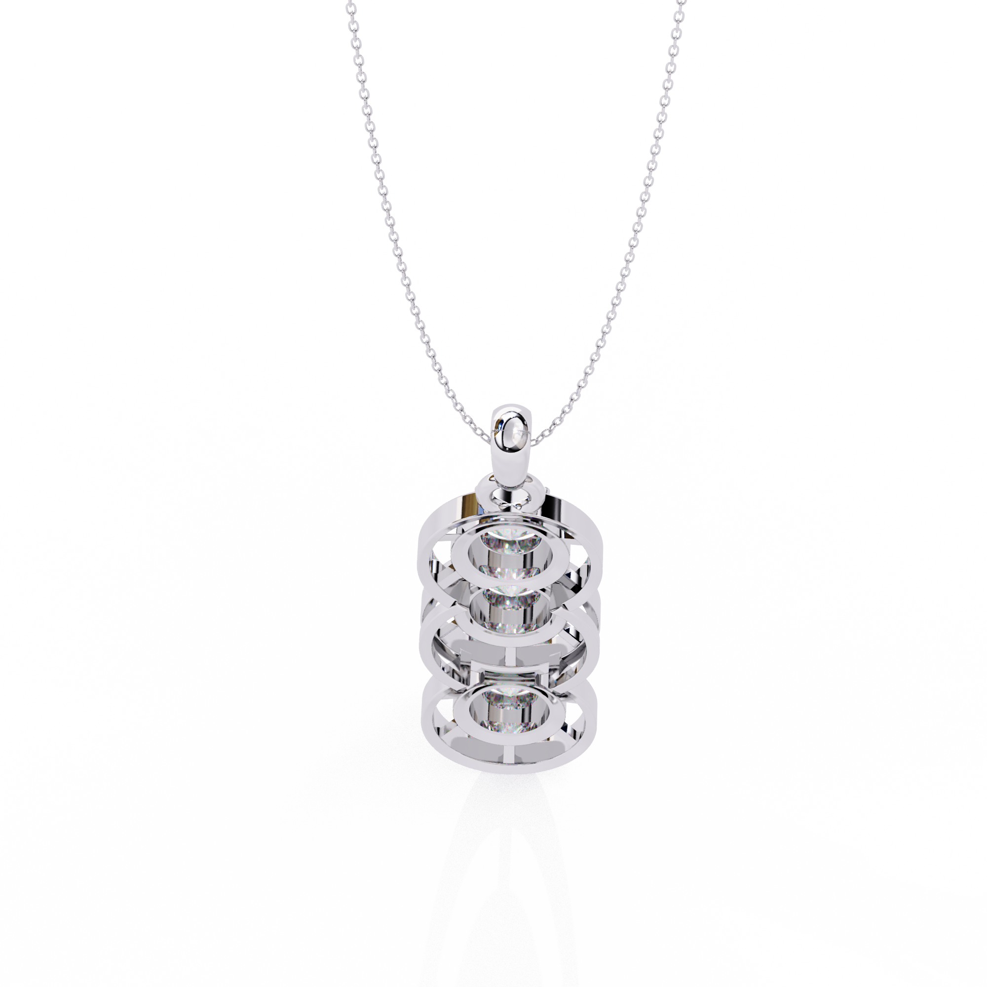 Triple Round Diamond pendant