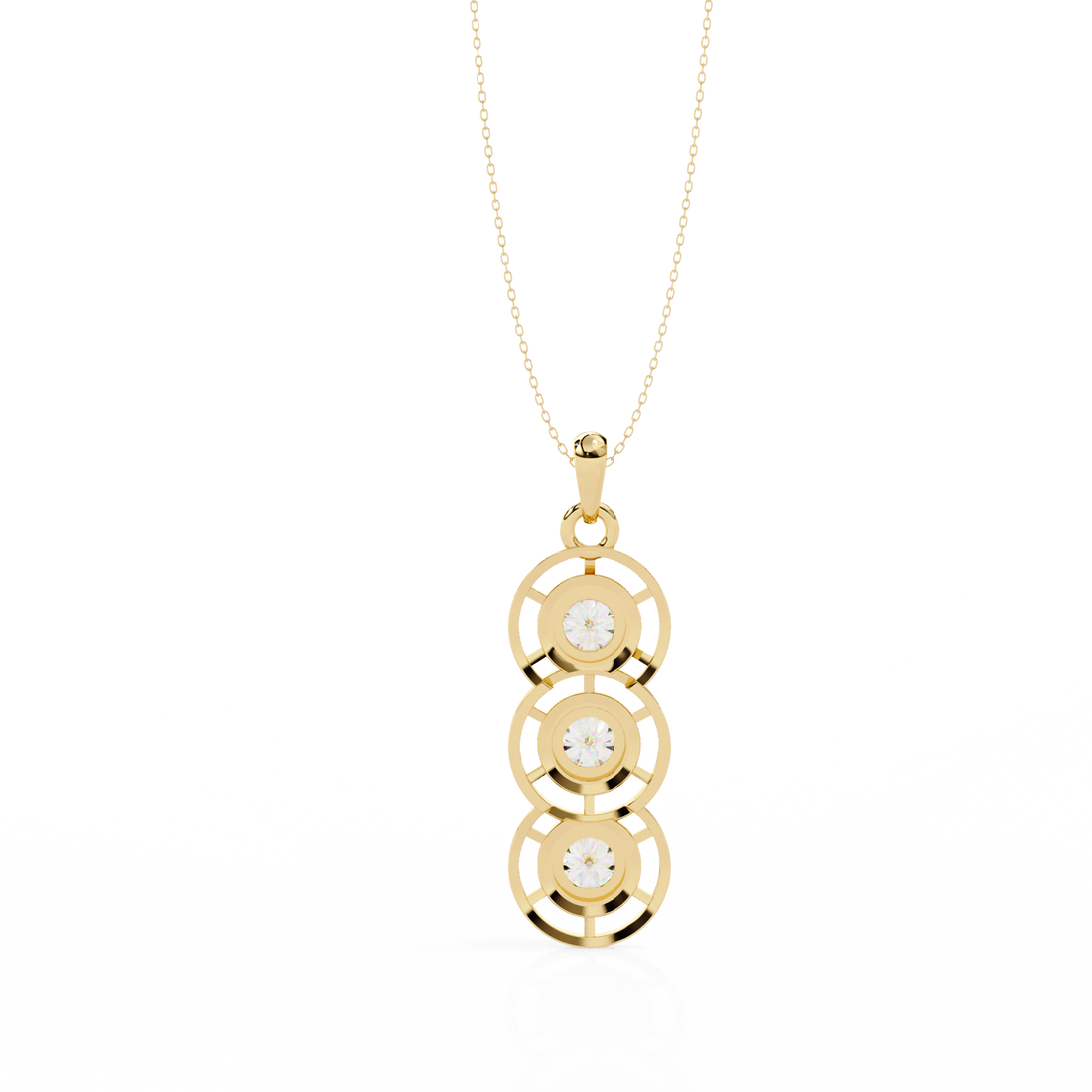 Triple Round Diamond pendant