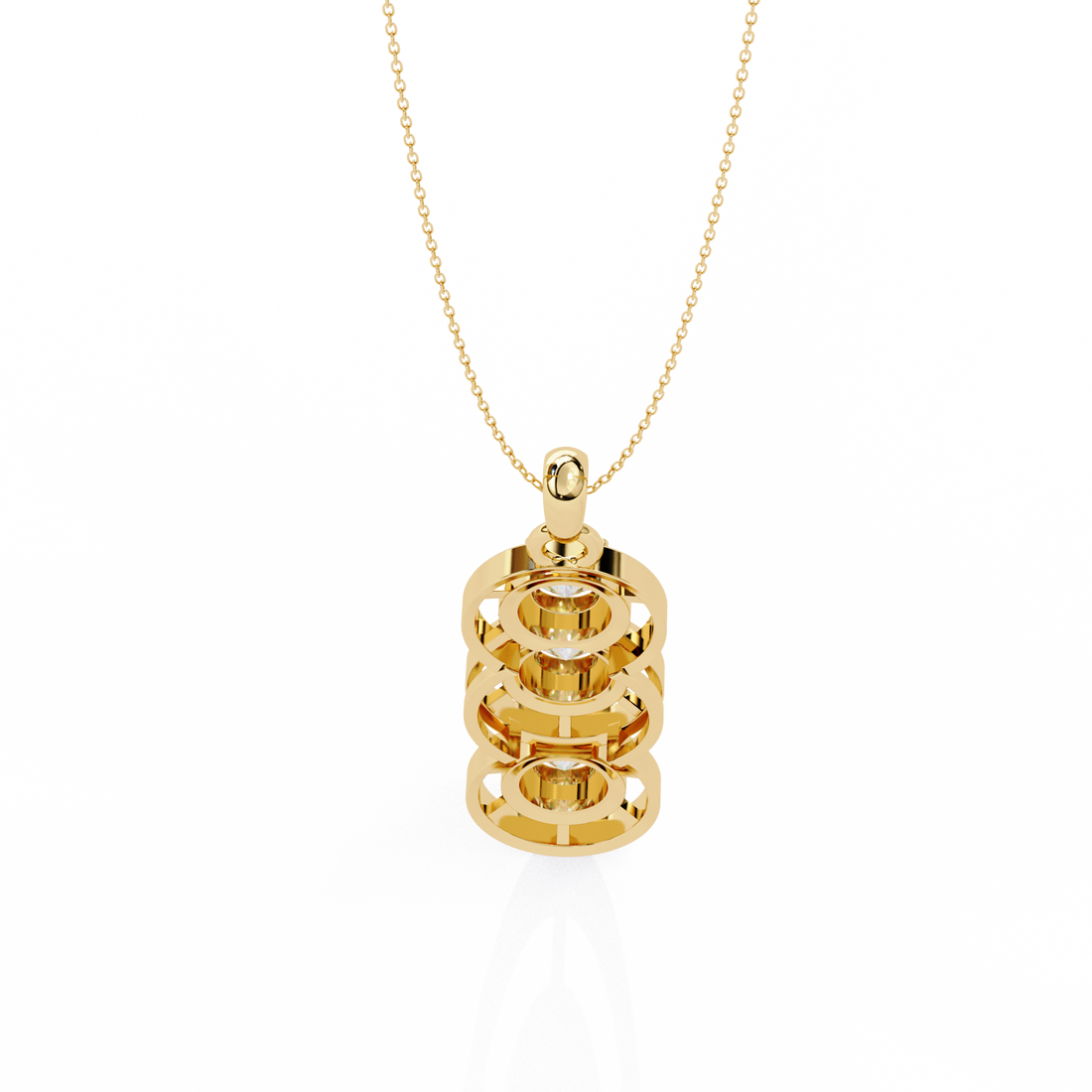 Triple Round Diamond pendant