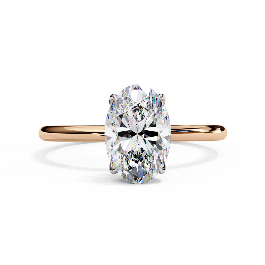 Twilight Charm Oval Diamond Ring