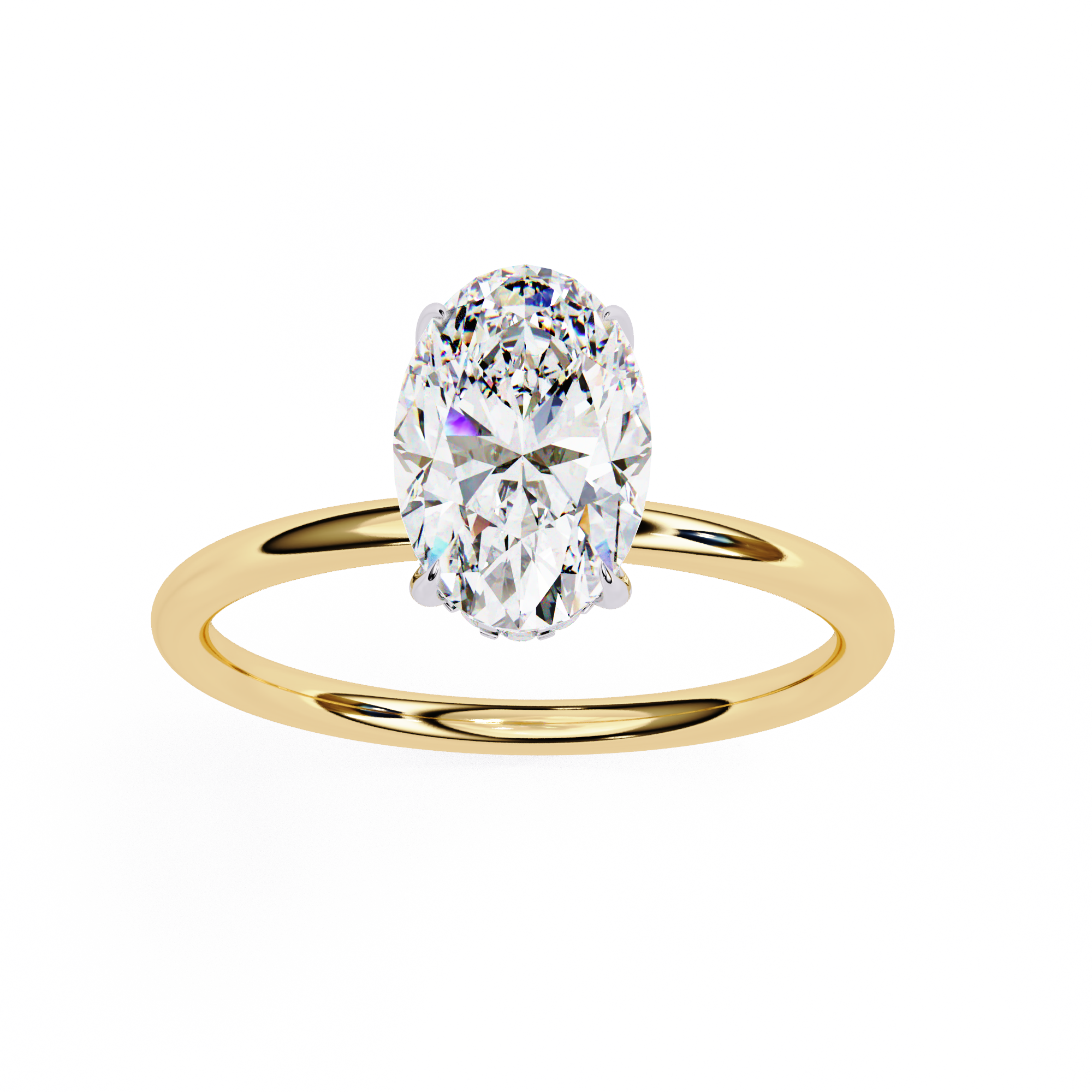 Twilight Charm Oval Diamond Ring 6