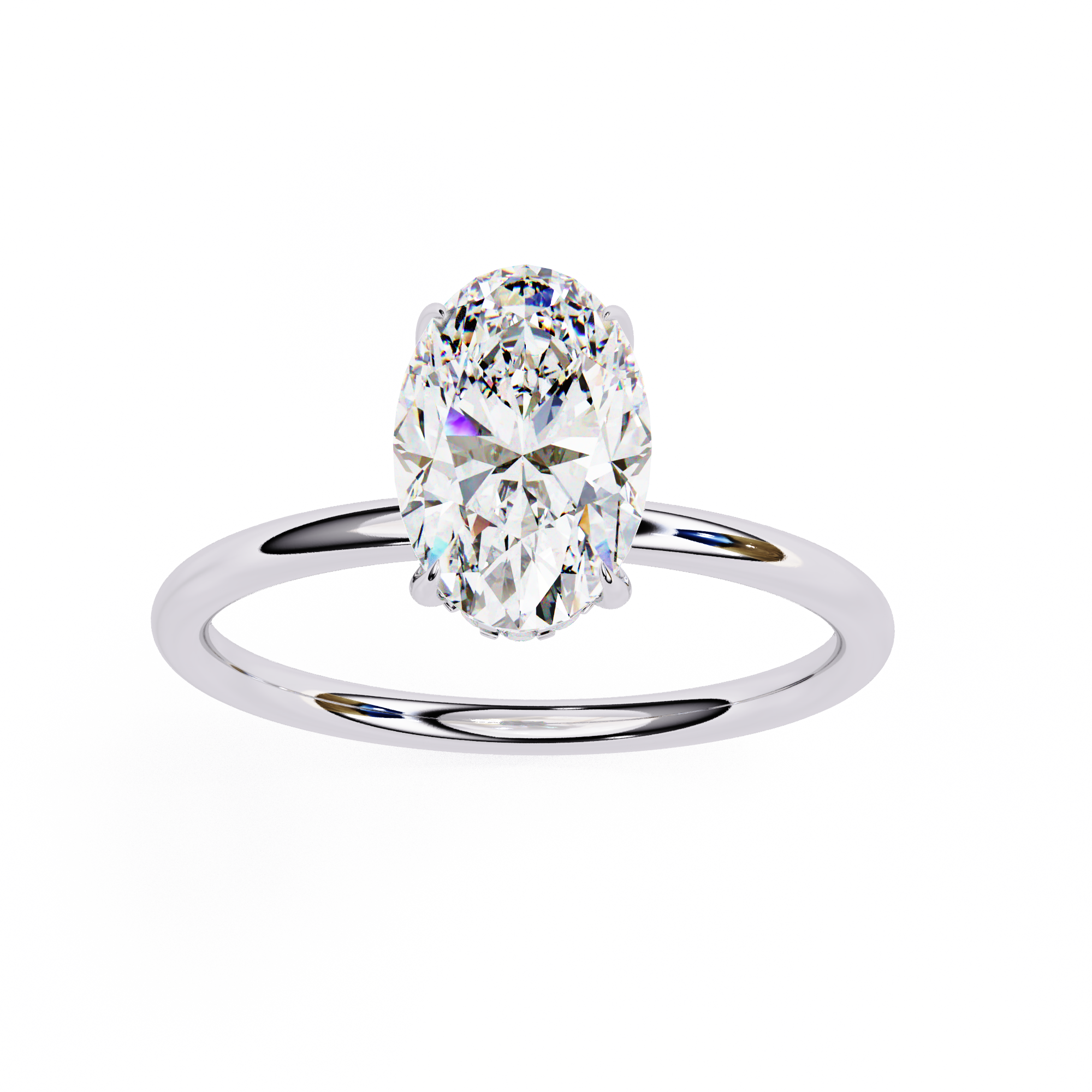 Twilight Charm Oval Diamond Ring 9