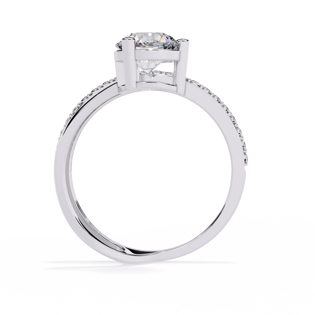 Twilight Embrace Round Diamond Ring 12