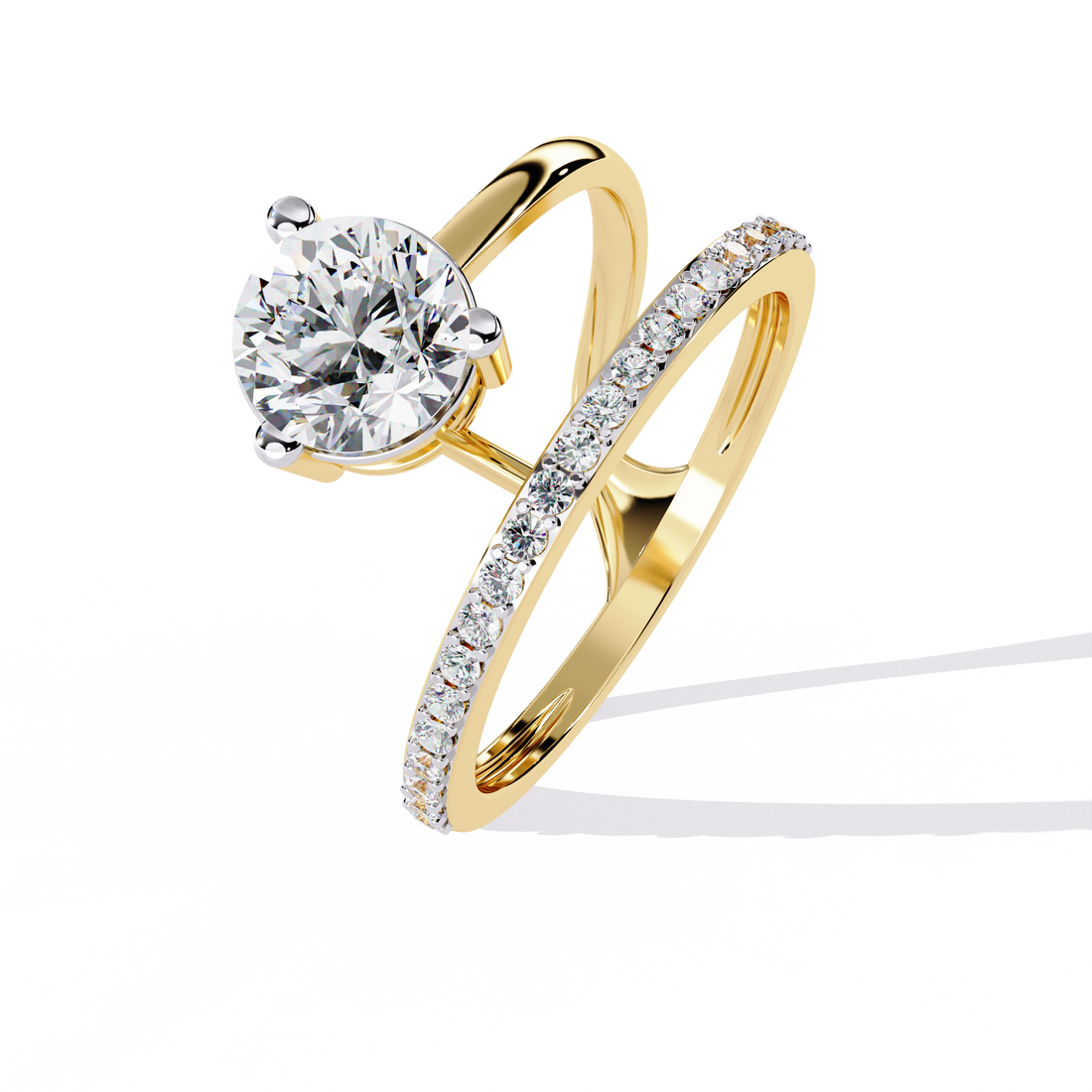 Twilight Embrace Round Diamond Ring 2