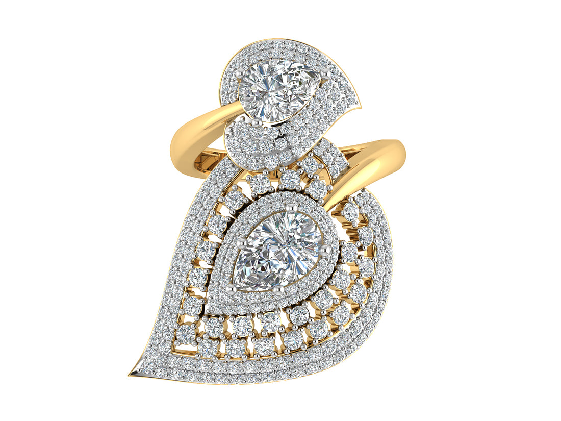 Twin Flame Diamond Ring