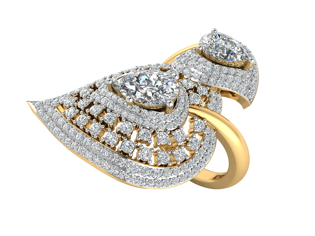 Twin Flame Diamond Ring 2