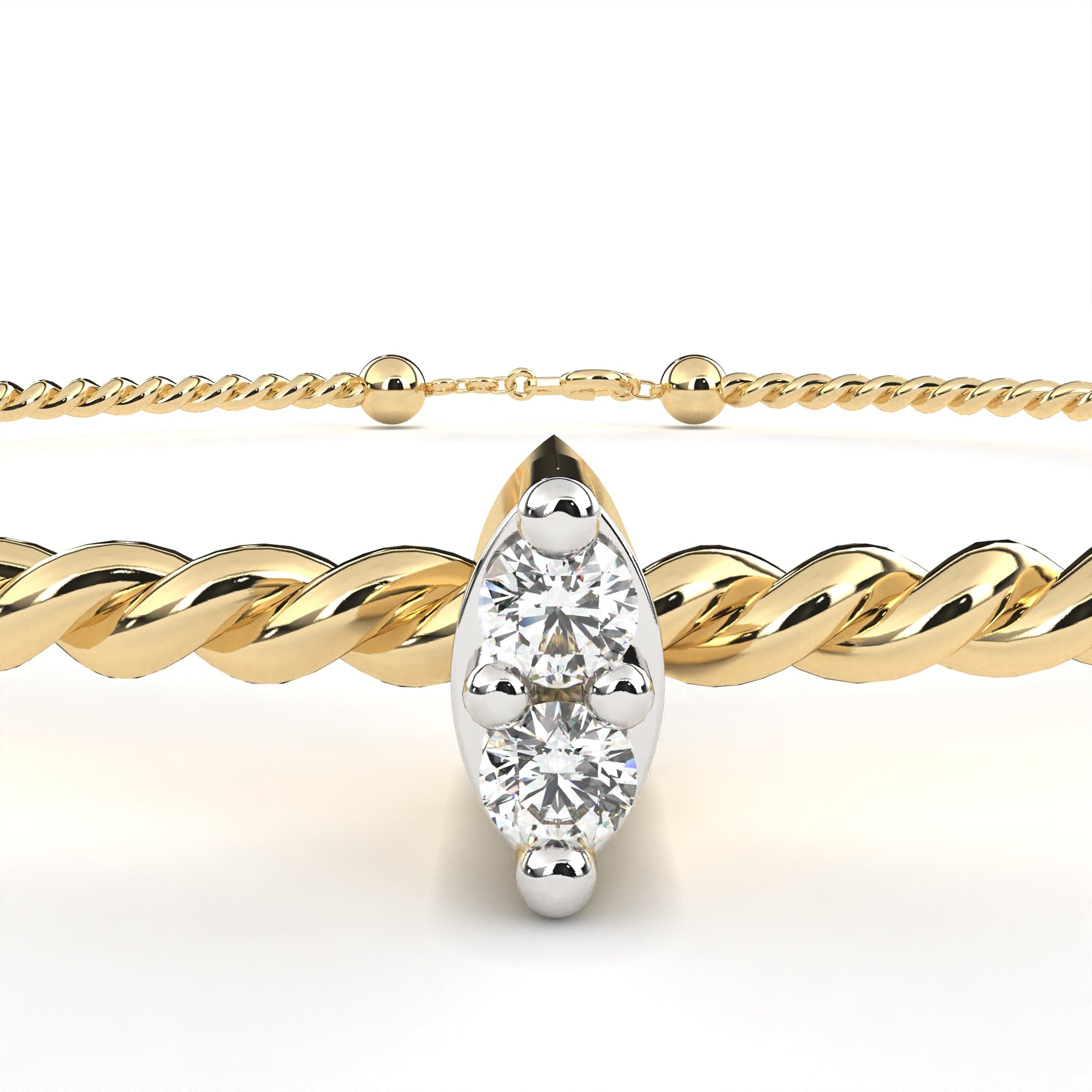 Twin Round Diamond Bracelet