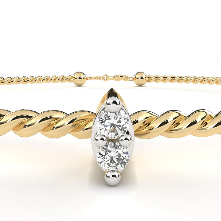 Twin Round Diamond Bracelet