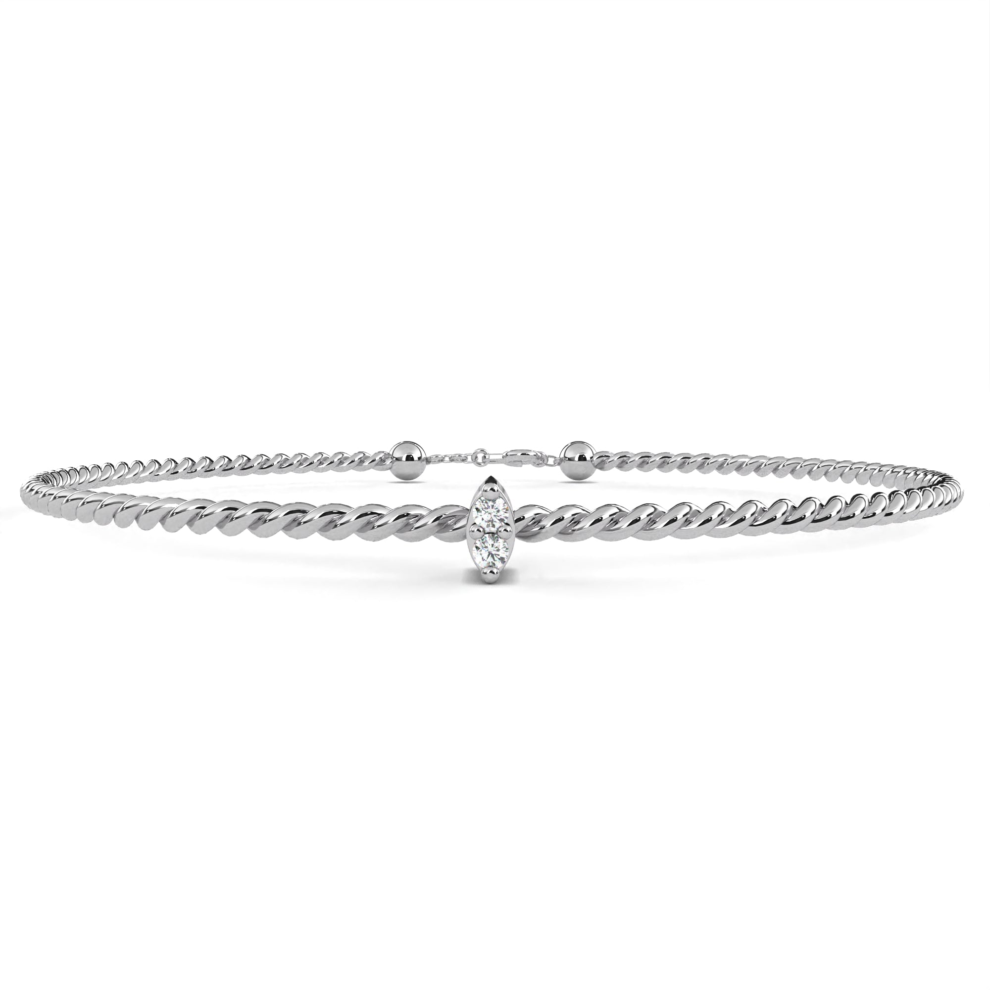 Twin Round Diamond Bracelet