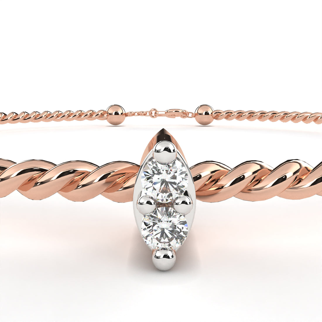 Twin Round Diamond Bracelet