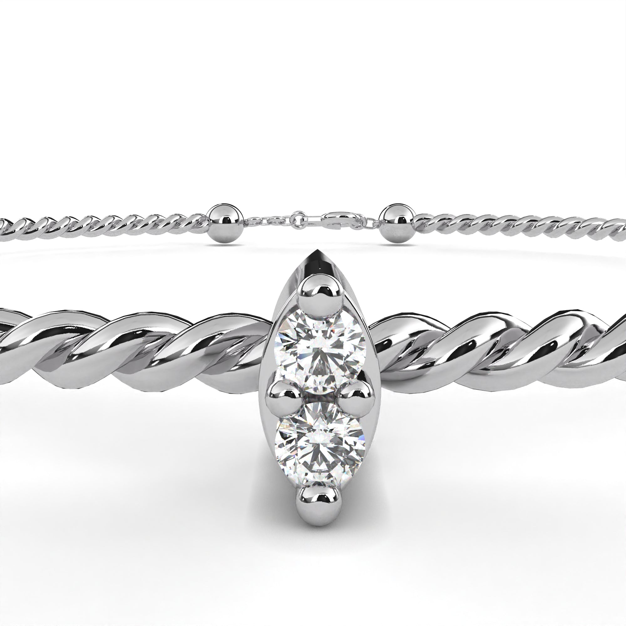 Twin Round Diamond Bracelet