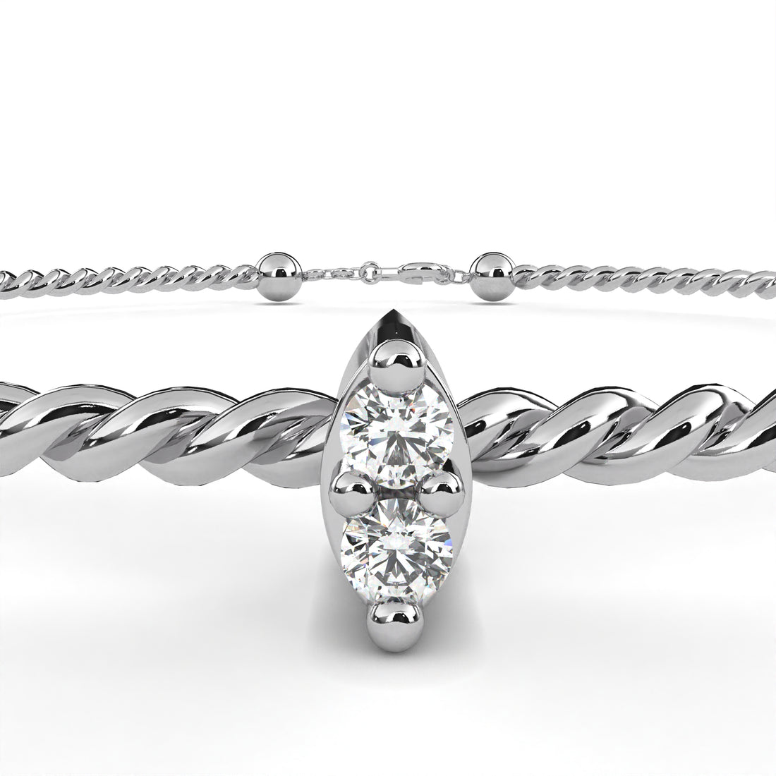 Twin Round Diamond Bracelet