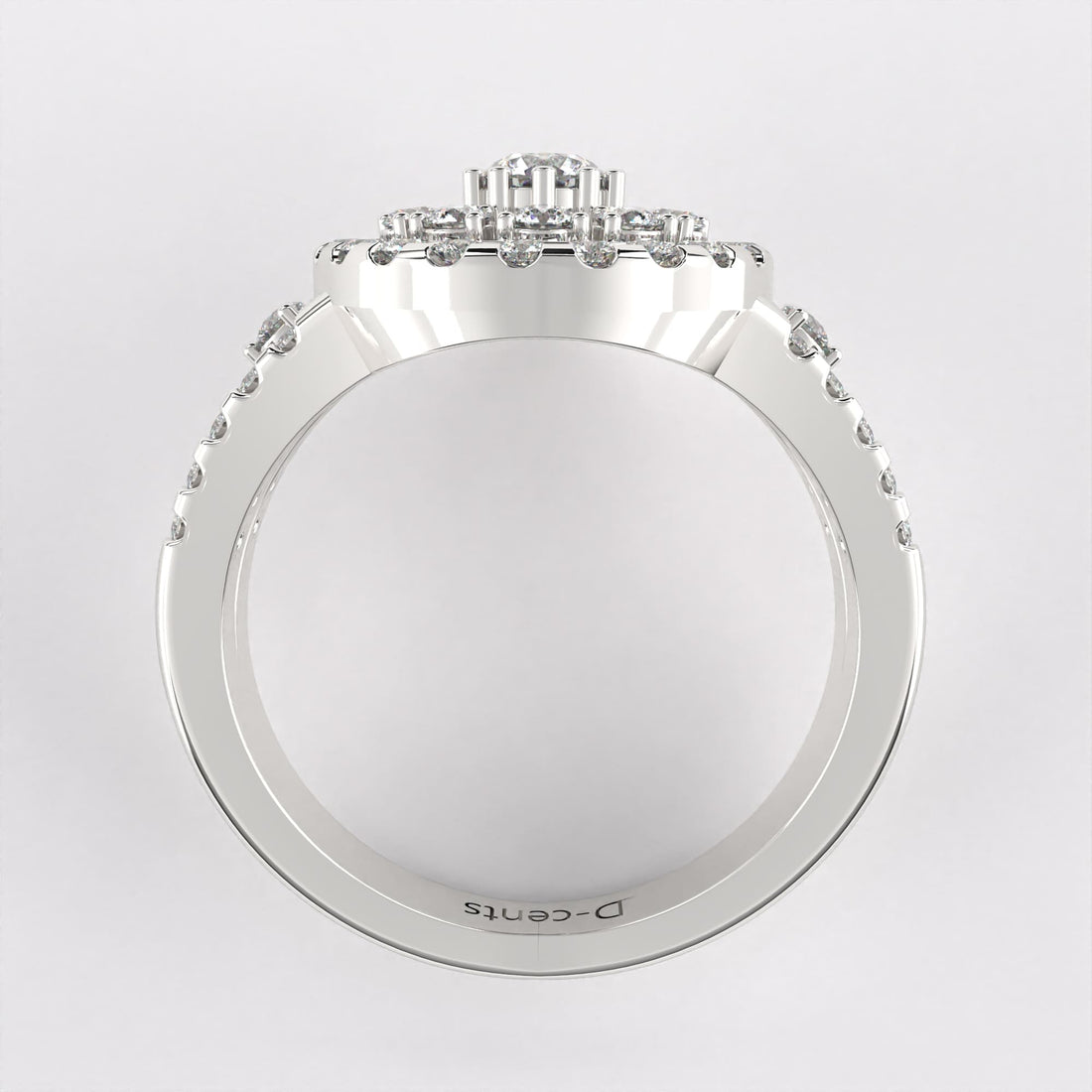 Twinkling Circle Diamond Ring 925 Silver