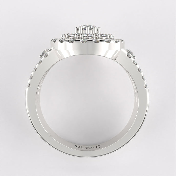 Twinkling Circle Diamond Ring 925 Silver