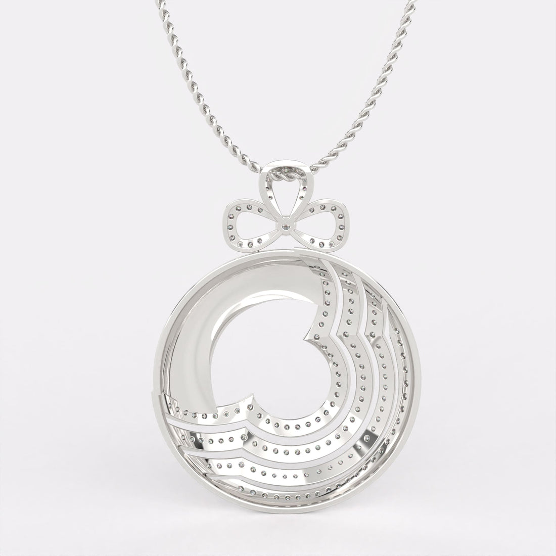 Twinkling Vine Diamond Pendant In 925 Silver