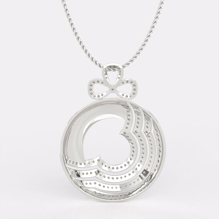 Twinkling Vine Diamond Pendant In 925 Silver