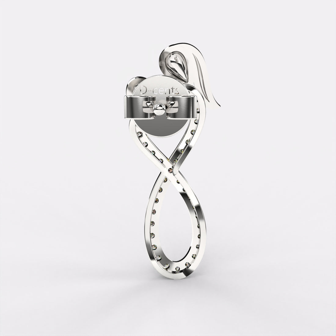 Twisted Long Earrings in 925 Silver