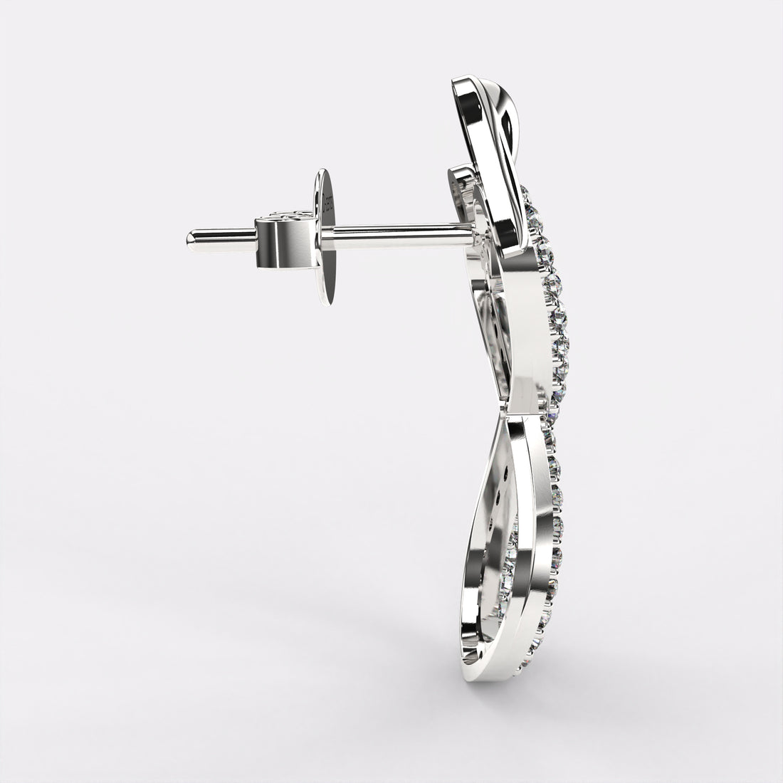 Twisted Long Earrings in 925 Silver