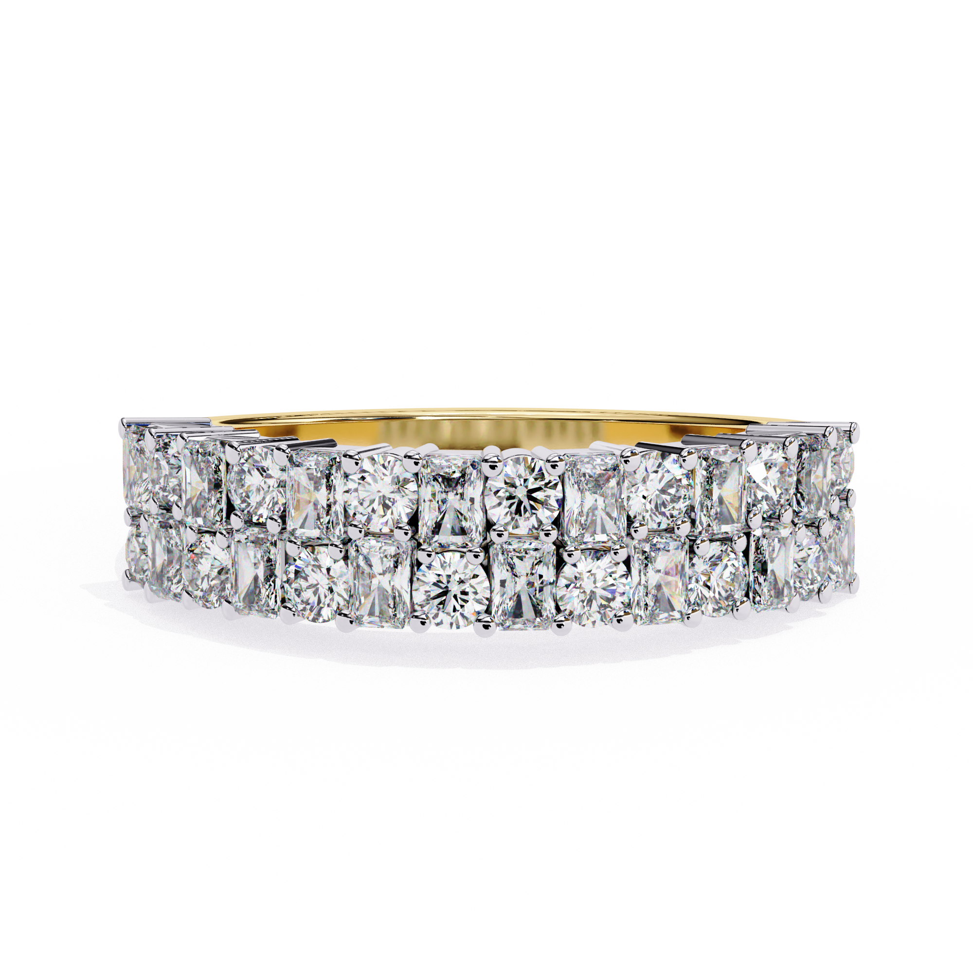 Two Steps Layered Diamond Statement Ring 2