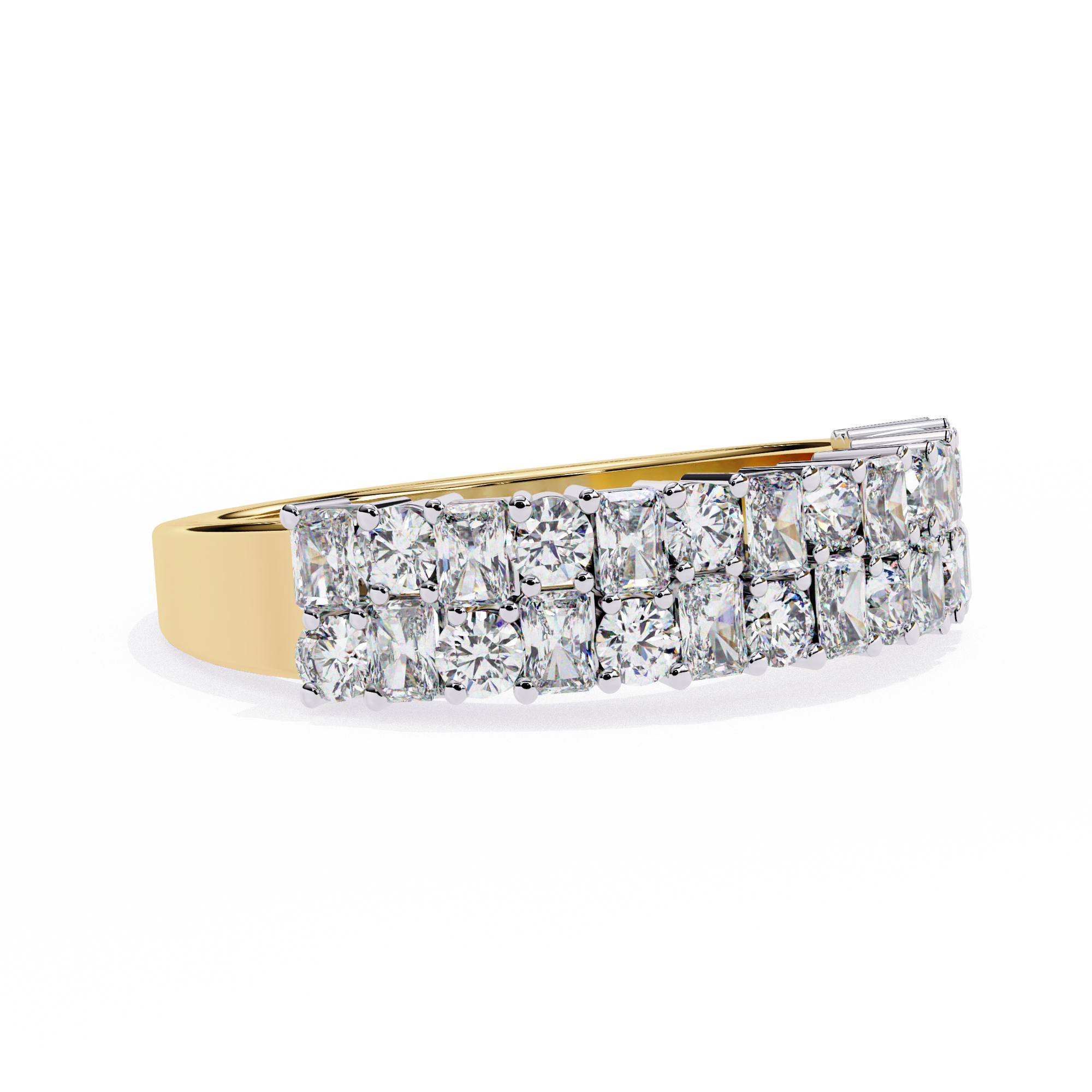 Two Steps Layered Diamond Statement Ring  3