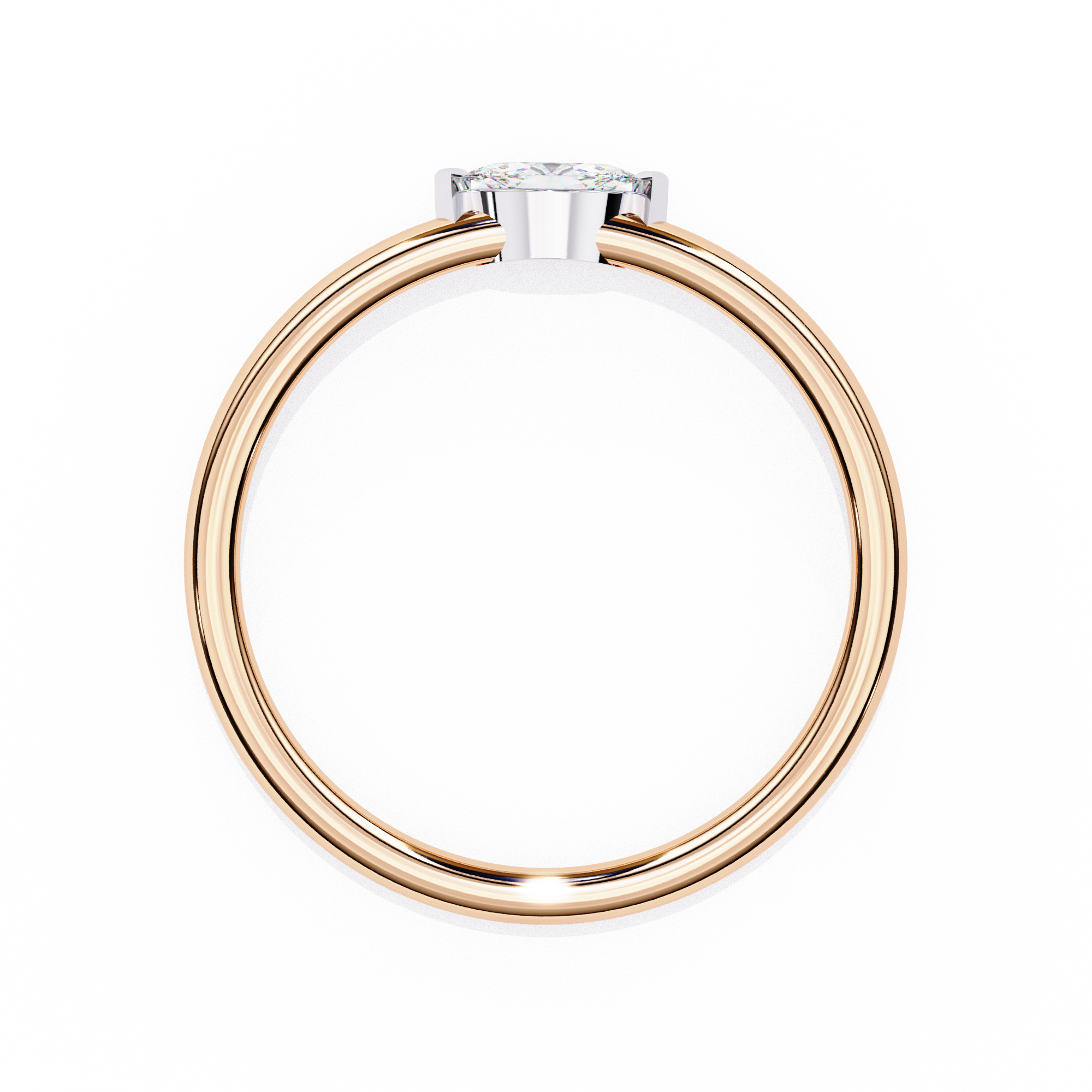 Unique Bezel Set Diamond Ring 11