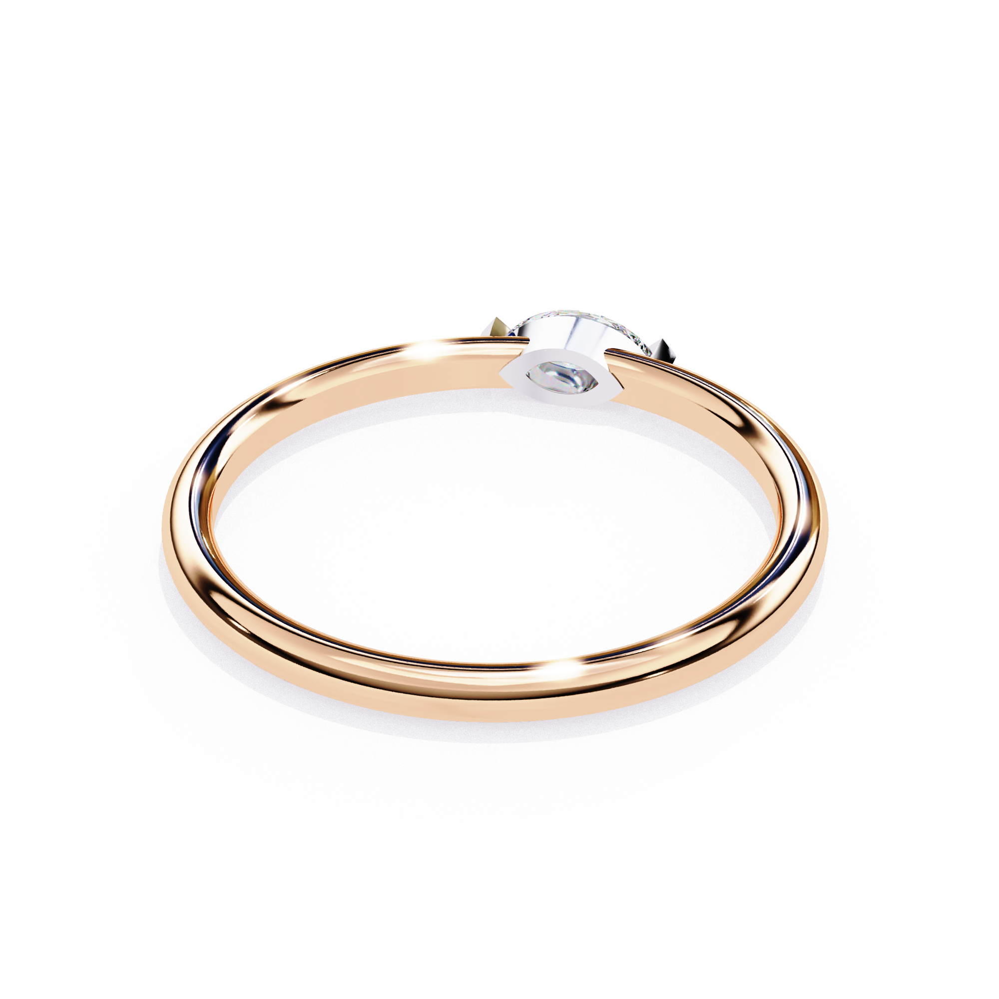 Unique Bezel Set Diamond Ring 12