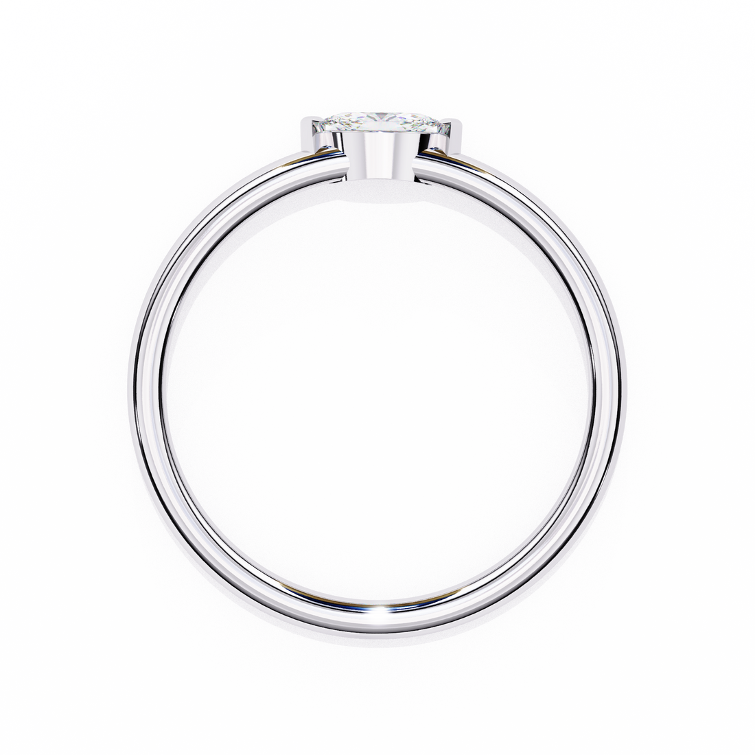 Unique Bezel Set Diamond Ring 15