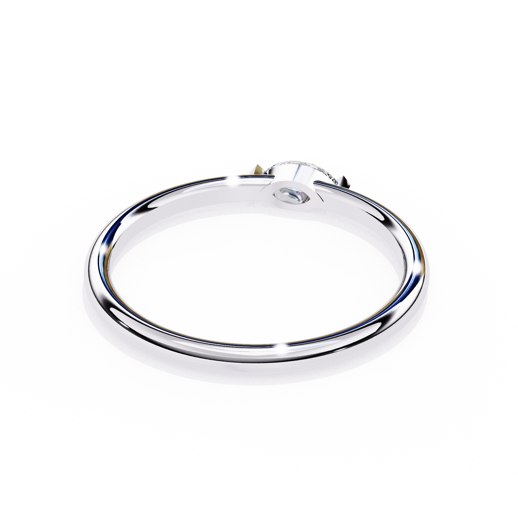 Unique Bezel Set Diamond Ring 18