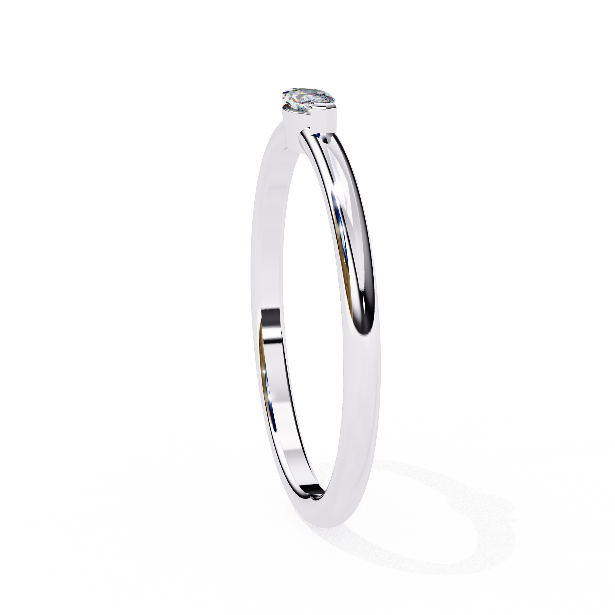 Unique Bezel Set Diamond Ring 19