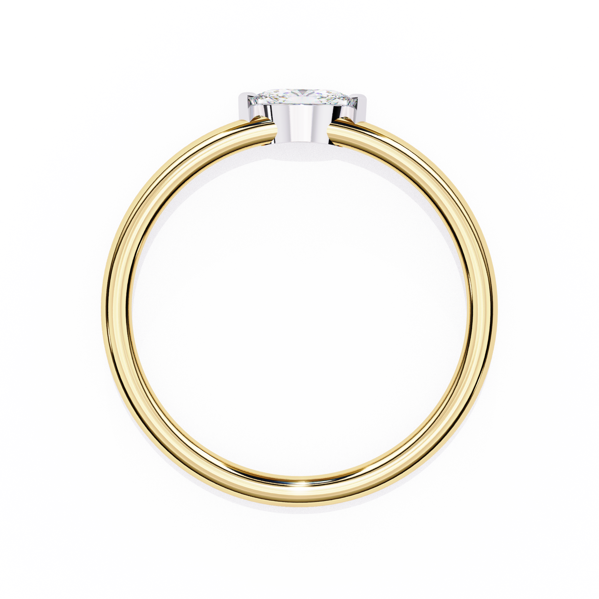 Unique Bezel Set Diamond Ring 4