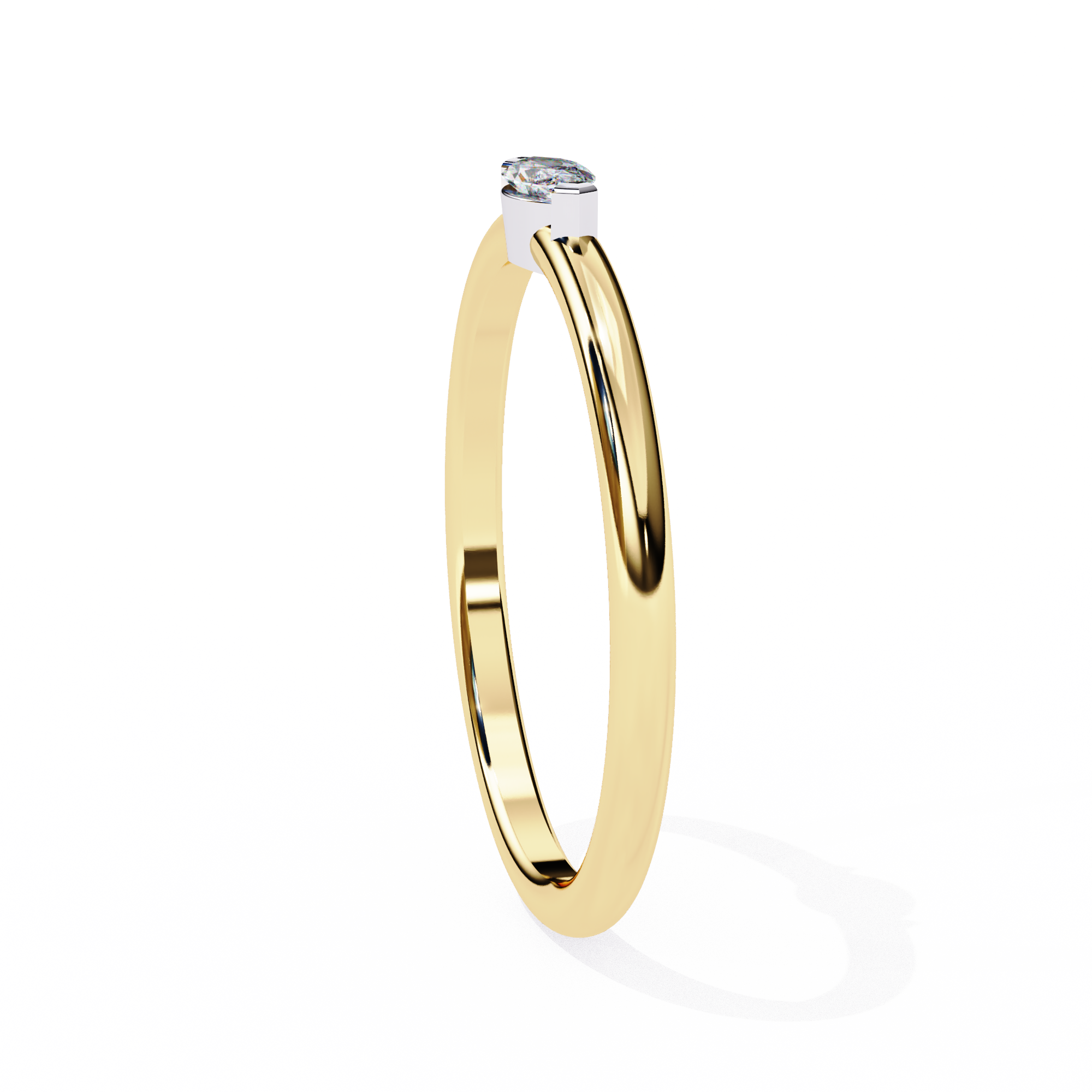 Unique Bezel Set Diamond Ring 6