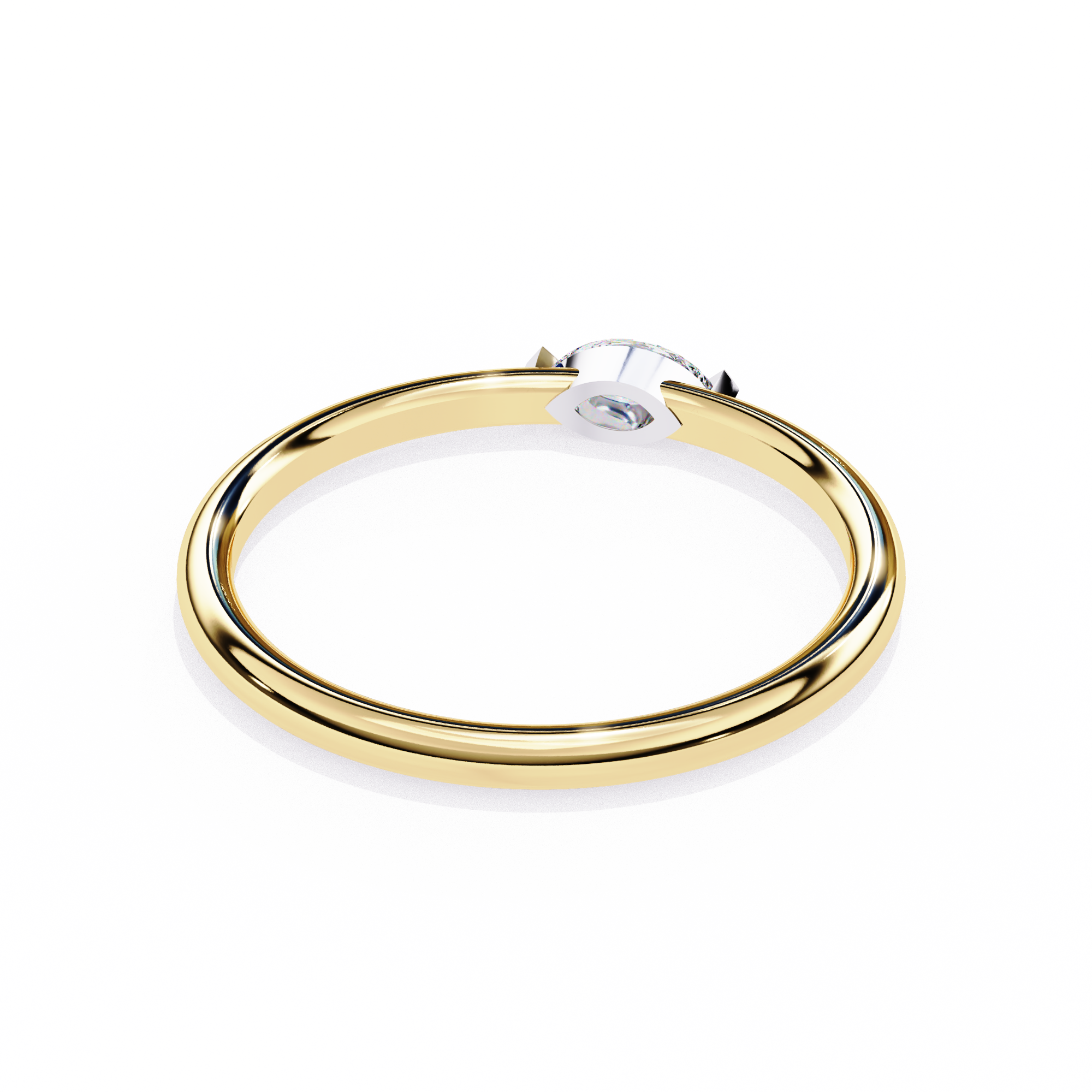 Unique Bezel Set Diamond Ring 7