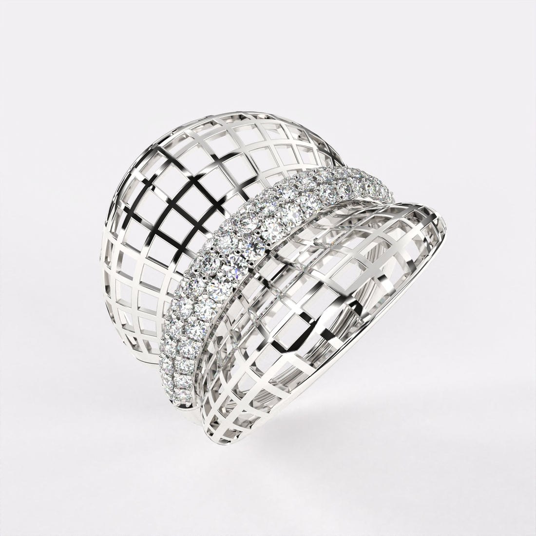 Unity Diamond Ring in 925 Silver